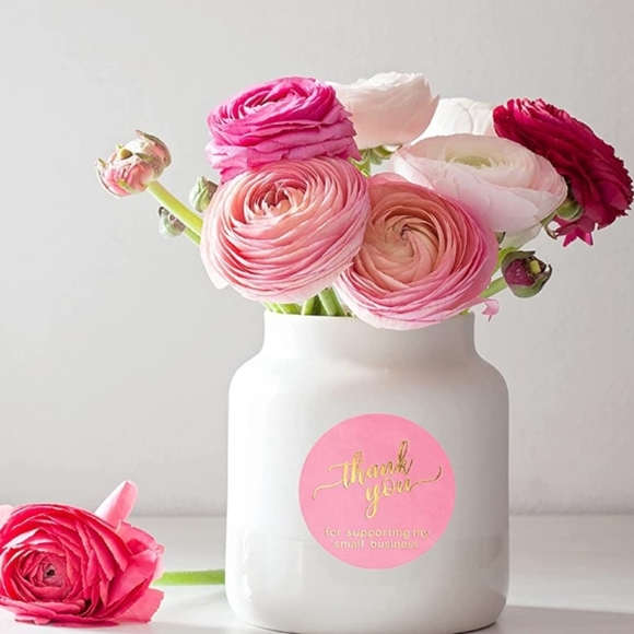 50 CT.  2 Inch Pink Thank you  for supporting my small Business Stickers - Picture 9 of 9